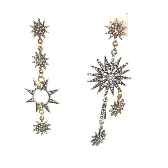 Soliel chandelier earringsVintage Inspired Starburst & Sunburst Drop Earrings Wi - Picture 2 of 10